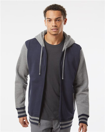Unisex Heavyweight Varsity Full-Zip Hooded Sweatshirt