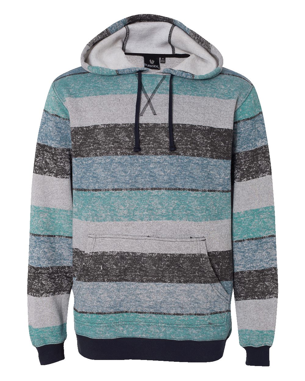 Burnside Printed Stripes Fleece Sweatshirt - 8603