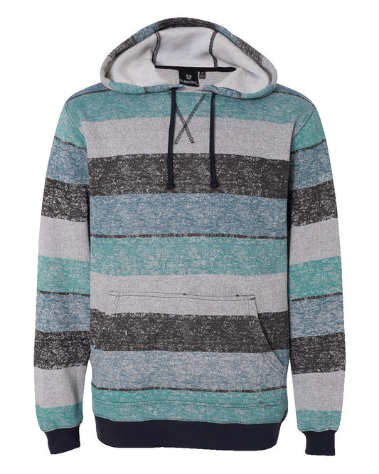 Burnside Printed Stripes Fleece Sweatshirt - 8603