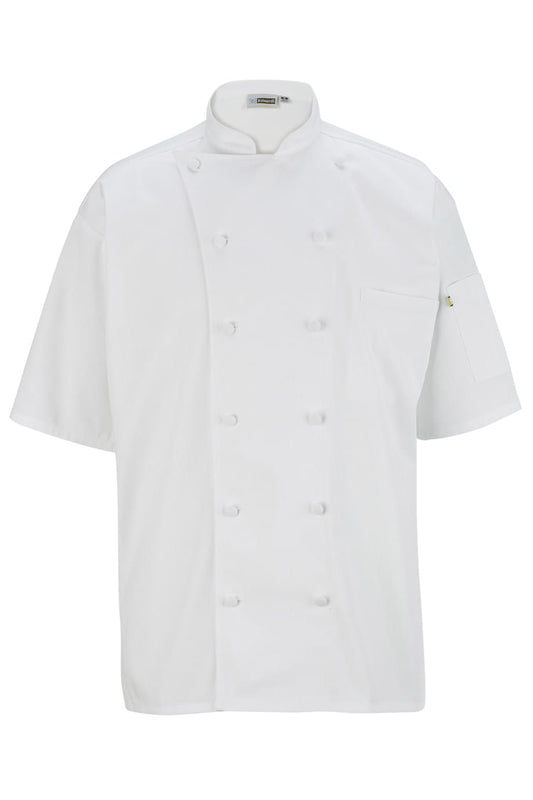 12 Button Short Sleeve Chef Coat With Mesh - 3331