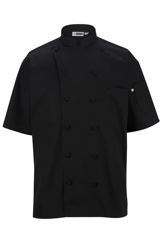 12 Button Short Sleeve Chef Coat With Mesh - 3331