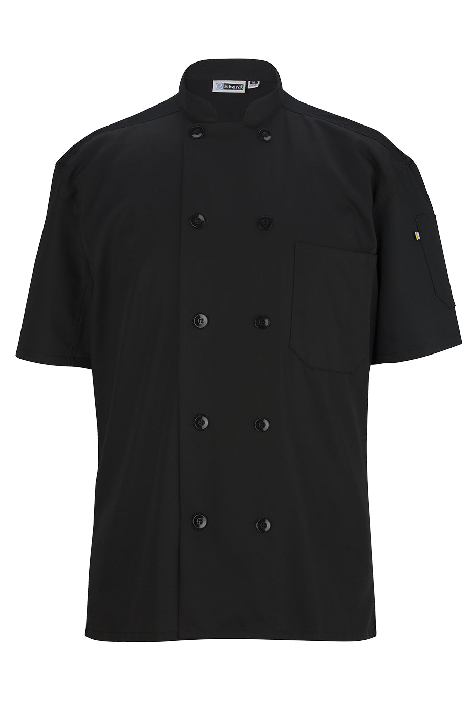 10 Button Short Sleeve Chef Coat With Mesh - 3333
