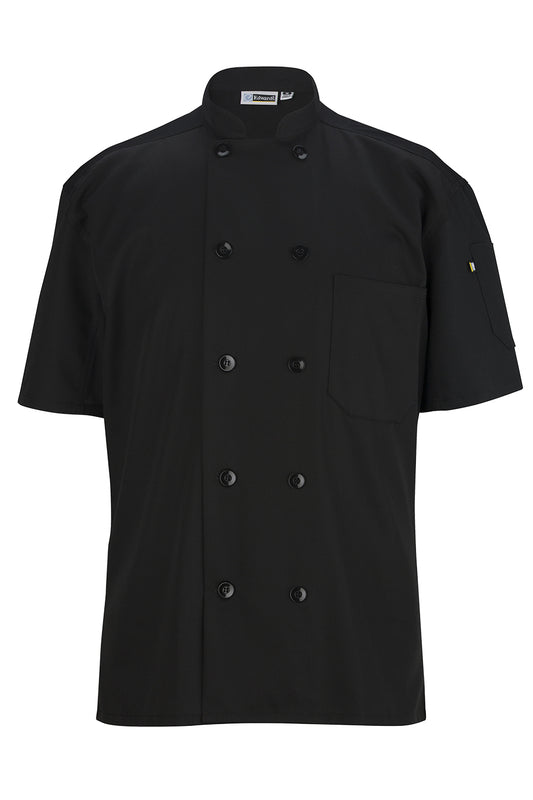 10 Button Short Sleeve Chef Coat With Mesh - 3333