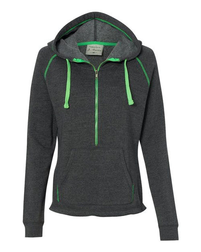 Women's Triblend Half-Zip Hooded Sweatshirt