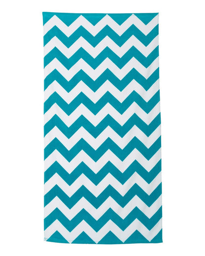 Carmel Towel Company Chevron Velour Beach Towel - C3060X