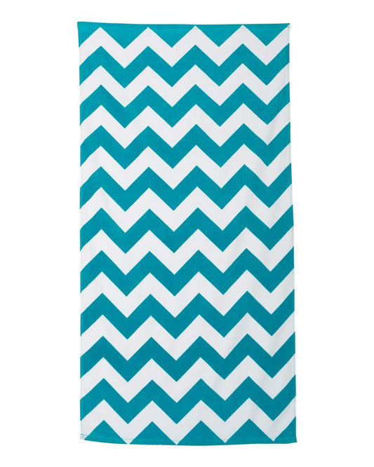 Carmel Towel Company Chevron Velour Beach Towel - C3060X
