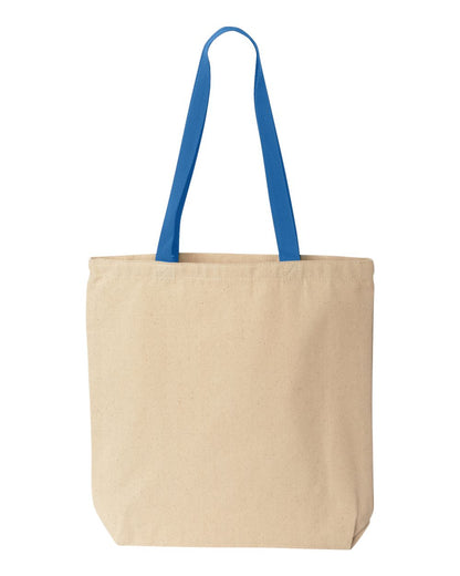 Liberty Bags Natural Tote with Contrast-Color Handles - 8868
