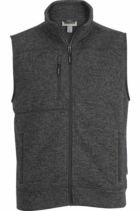 Mens Sweater Knit Fleece Vest