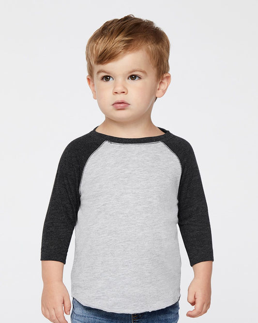 Rabbit Skins Toddler Baseball Fine Jersey Three-Quarter Sleeve Tee - 3330