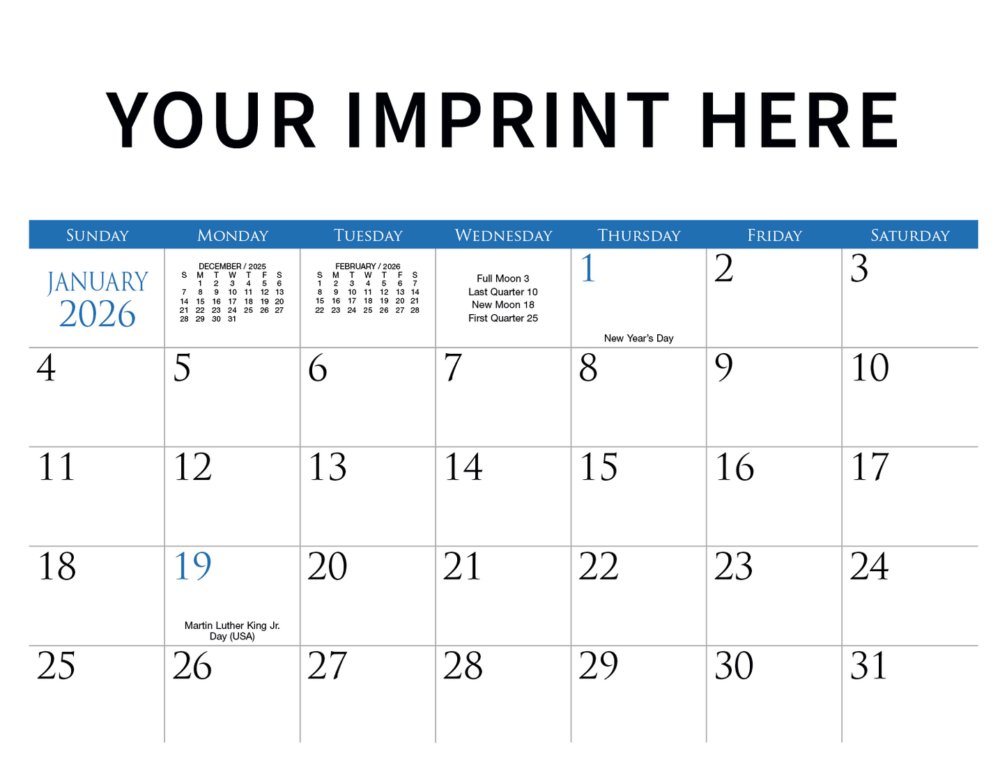 Triumph Calendars Small Quantity Custom  Spiral Calendar-350