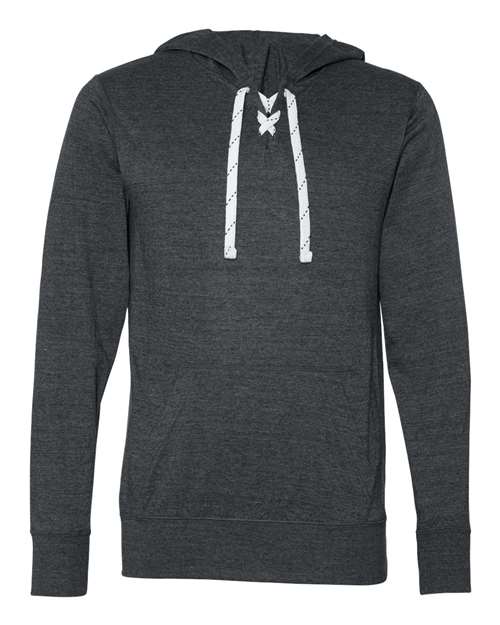 Unisex Jersey Sport Lace Hooded Pullover