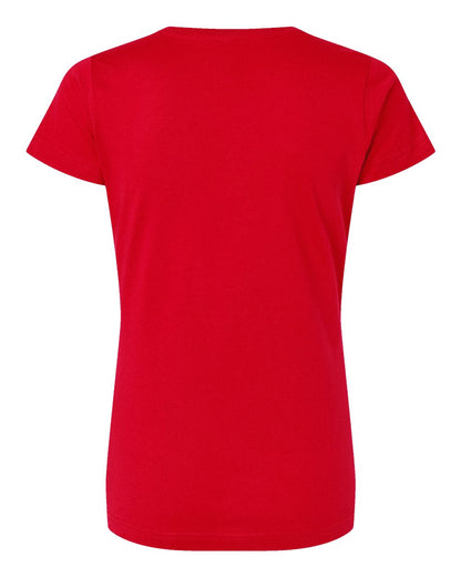 LAT Women's Fine Jersey V-Neck Tee - 3507