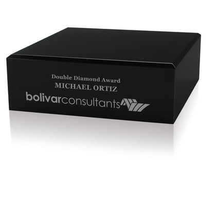 JAFFA Square Black Glass Base-36825
