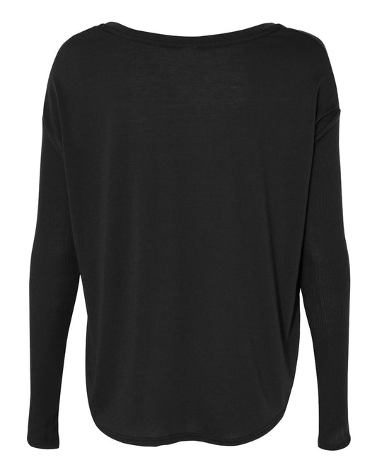 BELLA + CANVAS Women’s Flowy 2x1 Ribbed Long Sleeve Tee - 8852