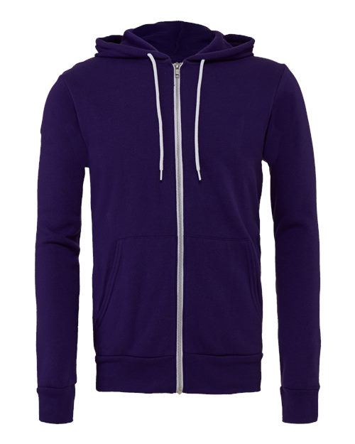 Unisex Sponge Fleece Full-Zip Hoodie Sweatshirt