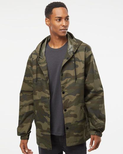 Independent Trading Co. Water-Resistant Hooded Windbreaker - EXP95NB