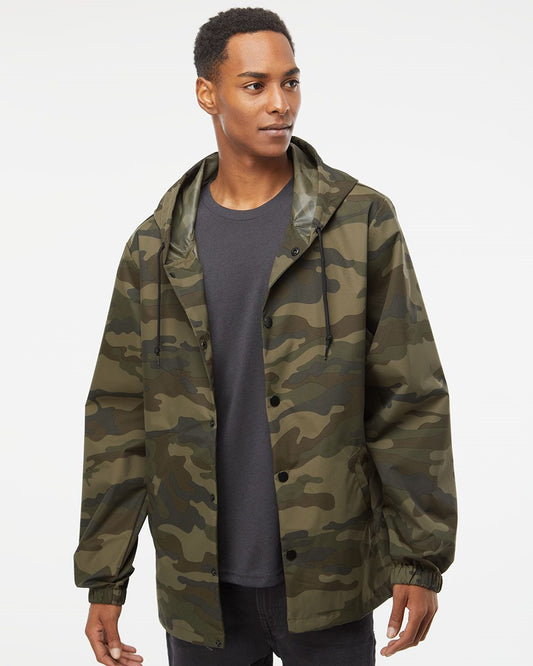Independent Trading Co. Water-Resistant Hooded Windbreaker - EXP95NB