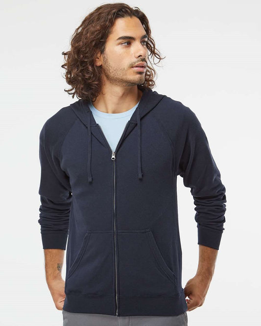 Independent Trading Co. Special Blend Raglan Full-Zip Hooded Sweatshirt - PRM33SBZ