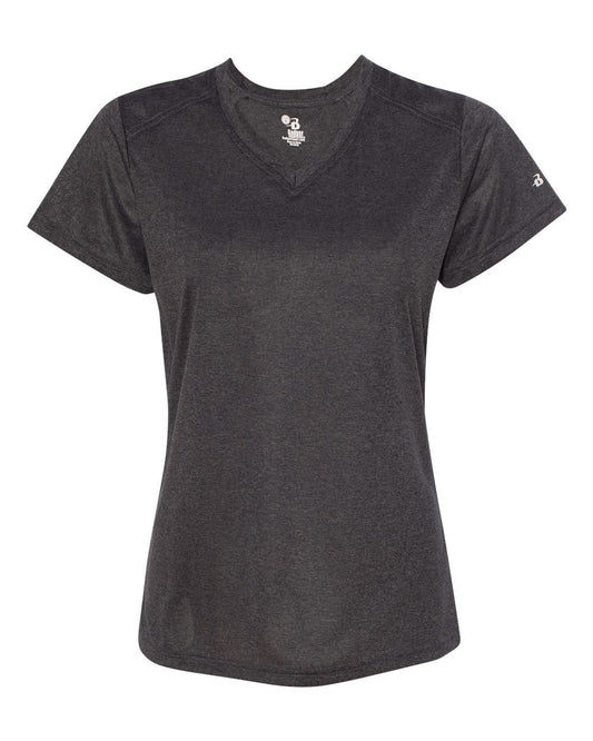 Badger Women's Pro Heather V-Neck T-Shirt - 4362