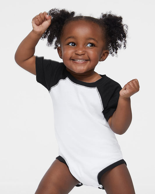 Rabbit Skins Infant Baseball Fine Jersey Bodysuit - 4430