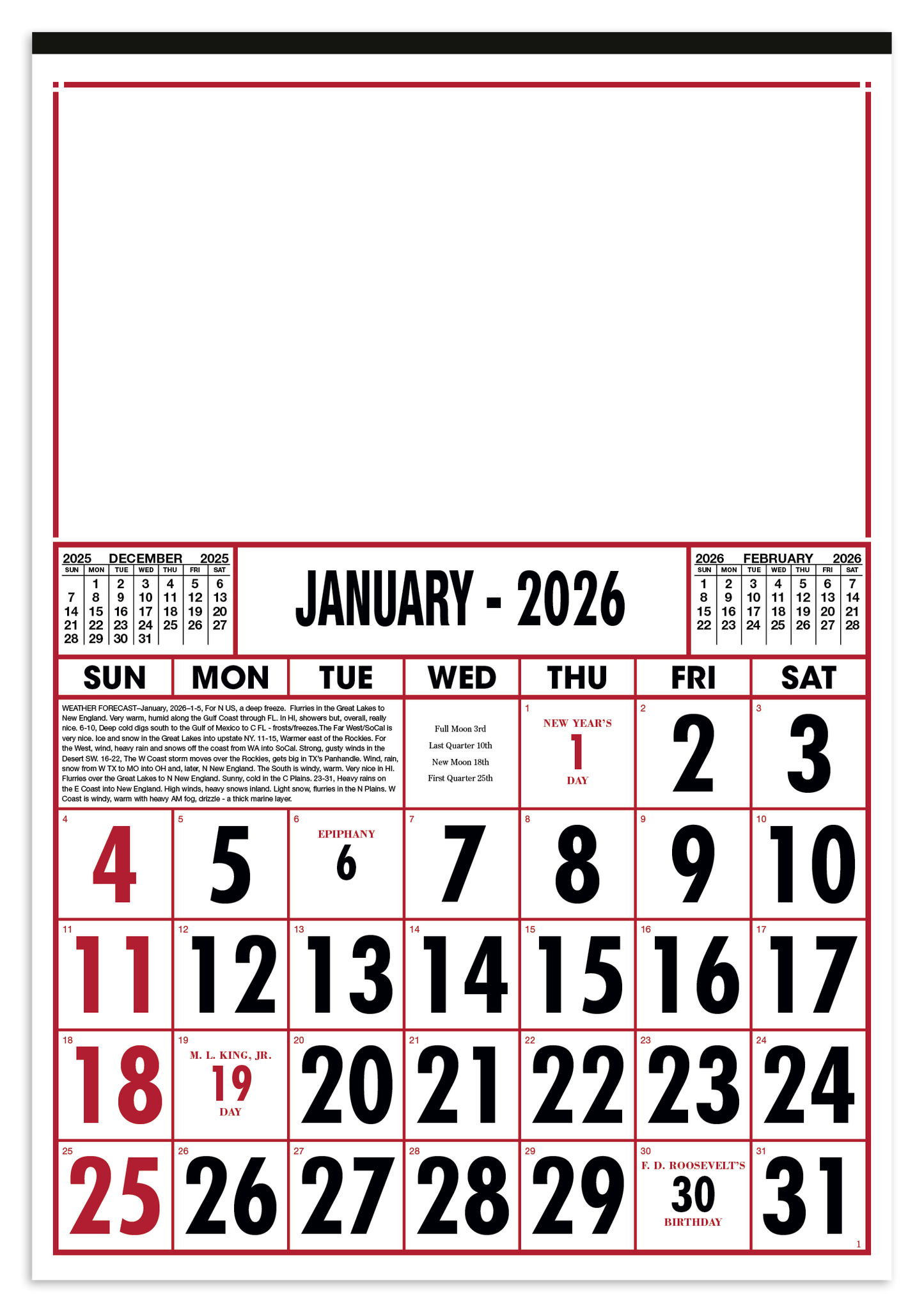 Skinner  Kennedy Commercial 12Sheet Calendar-40-E