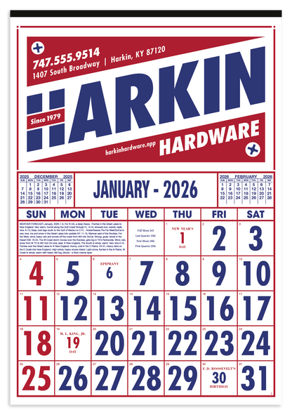 Skinner  Kennedy Commercial 12Sheet Calendar-40-E