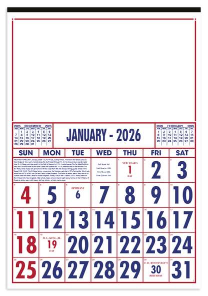 Skinner  Kennedy Commercial 12Sheet Calendar-40-E