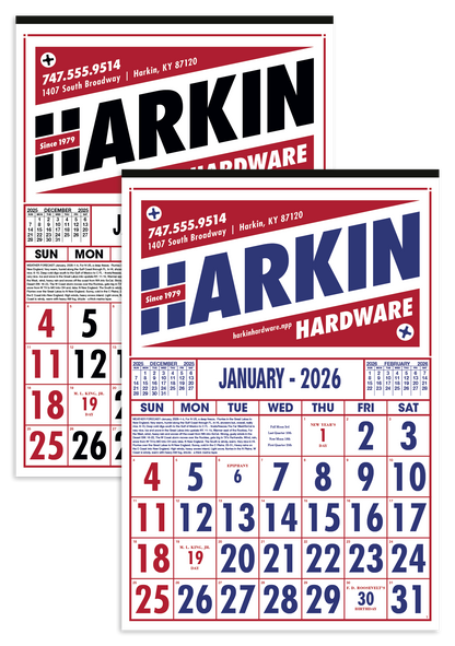 Skinner  Kennedy Commercial 12Sheet Calendar-40-E