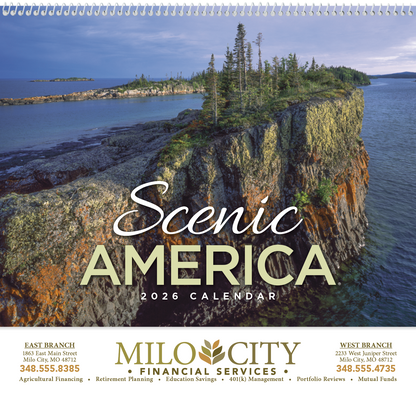 HotLine Products Scenic America Appointment Calendar  Spiral-400