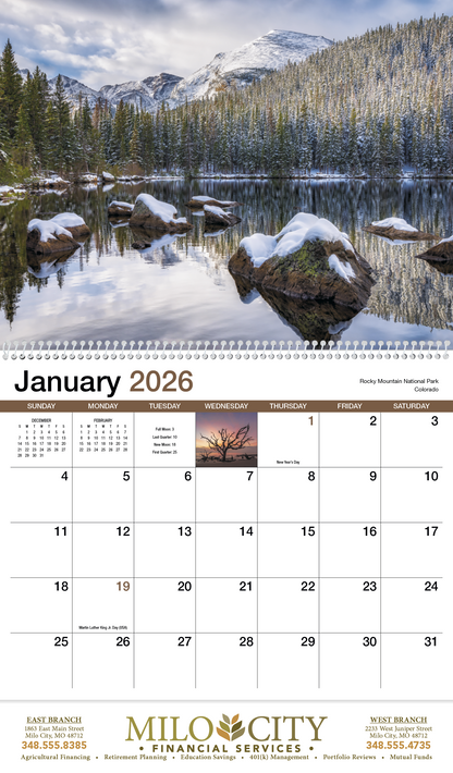 HotLine Products Scenic America Appointment Calendar  Spiral-400