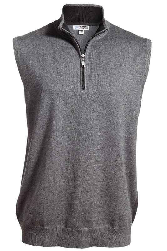 Quarter Zip Fine Gauge Sweater Vest - 4074