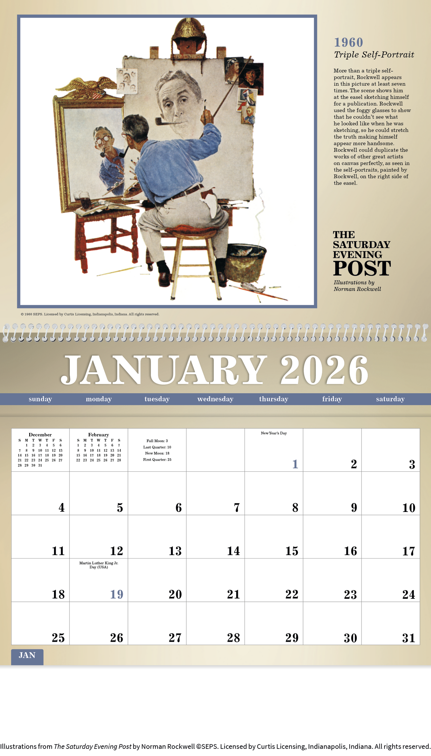 Triumph Calendars The Saturday Evening Post Deluxe Pocket Calendar-4076