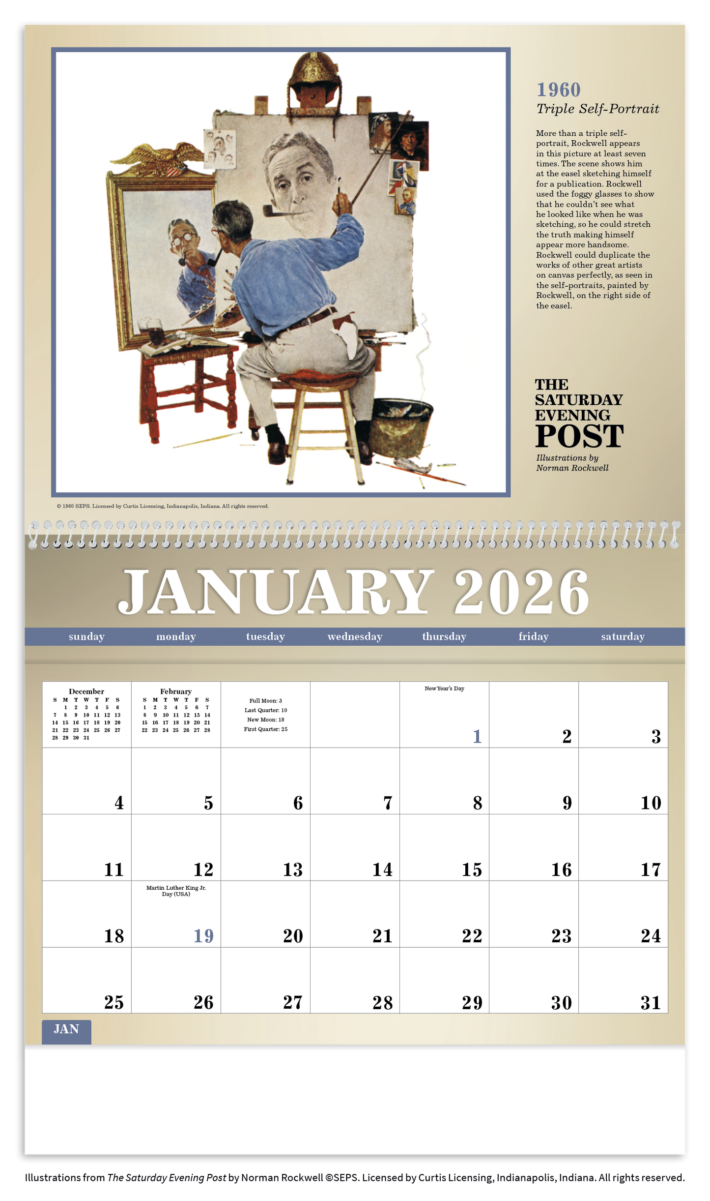Triumph Calendars The Saturday Evening Post Deluxe Pocket Calendar-4076