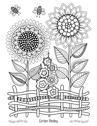 Good Value Floral Bliss Adult Coloring Book-41038