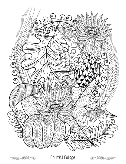 Good Value Floral Bliss Adult Coloring Book-41038