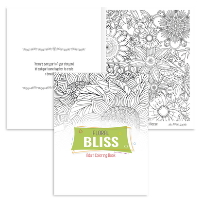 Good Value Floral Bliss Adult Coloring Book-41038