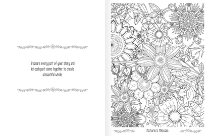 Good Value Floral Bliss Adult Coloring Book-41038