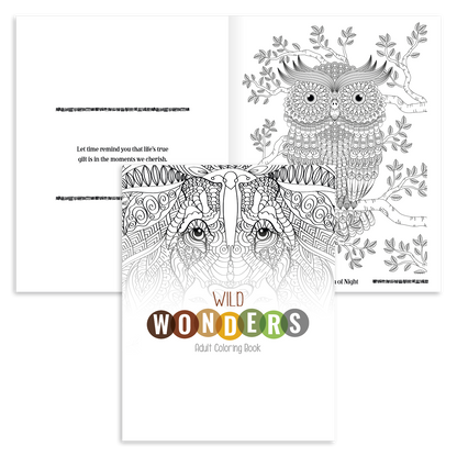 Good Value Wild Wonders Adult Coloring Book-41040