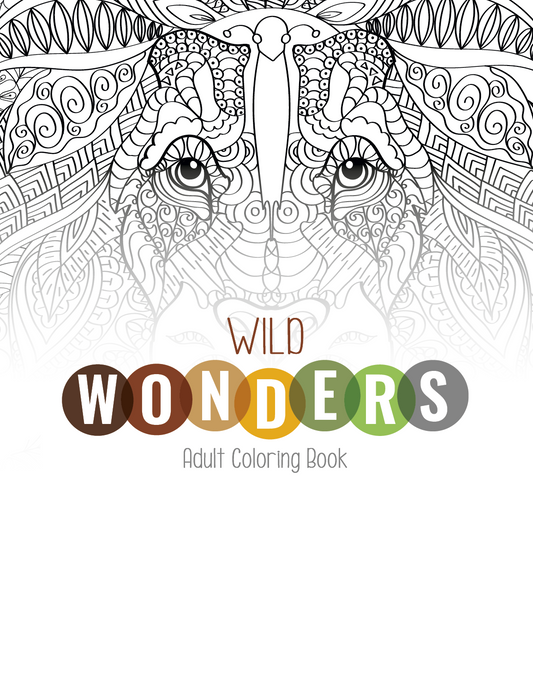 Good Value Wild Wonders Adult Coloring Book-41040