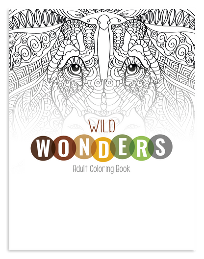 Good Value Wild Wonders Adult Coloring Book-41040