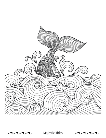 Good Value Oceans of Serenity Adult Coloring Book-41055