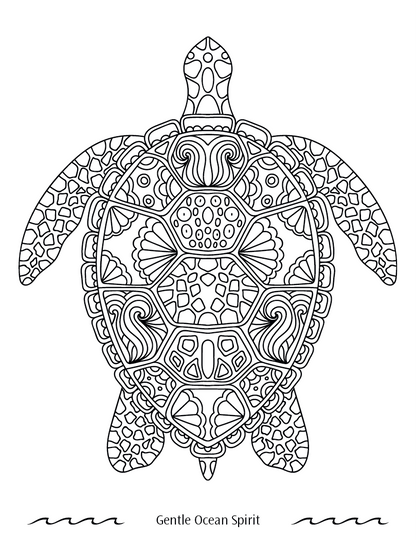 Good Value Oceans of Serenity Adult Coloring Book-41055