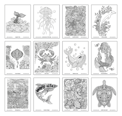 Good Value Oceans of Serenity Adult Coloring Book-41055