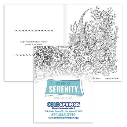 Good Value Oceans of Serenity Adult Coloring Book-41055