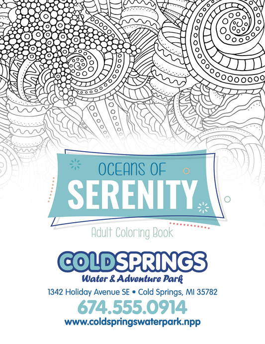 Good Value Oceans of Serenity Adult Coloring Book-41055