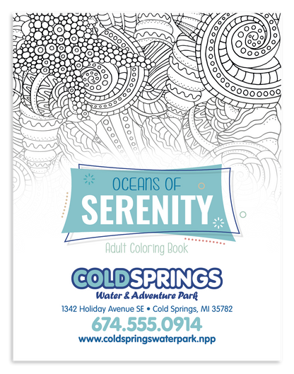 Good Value Oceans of Serenity Adult Coloring Book-41055