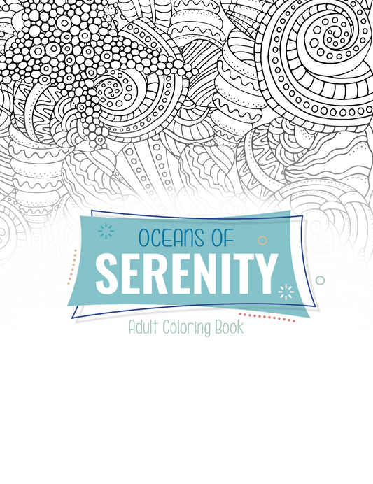 Good Value Oceans of Serenity Adult Coloring Book-41055