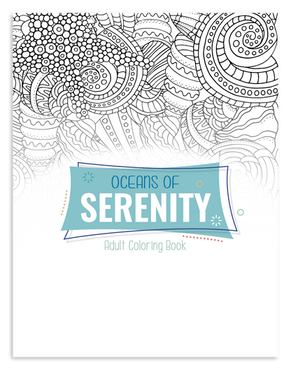 Good Value Oceans of Serenity Adult Coloring Book-41055