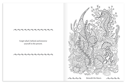 Good Value Oceans of Serenity Adult Coloring Book-41055