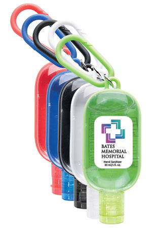 1 oz Hand Sanitizer with Colorful Case and Carabiner-41177